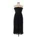 Anandas Collection Casual Dress - A-Line Open Neckline Sleeveless: Black Print Dresses - Women's Size Large