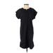 J.Crew Casual Dress - Shirtdress: Black Solid Dresses - Women's Size X-Small