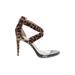 Kenneth Cole New York Heels: Tan Leopard Print Shoes - Women's Size 8 - Open Toe