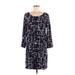 Gibson Casual Dress - Shift: Blue Print Dresses - Women's Size Medium