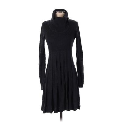 Calvin Klein Casual Dress - Sweater Dress Turtleneck Long Sleeve: Black Dresses - Women's Size P