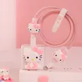 Étui de protection Hello Kitty Sanurgente Anime pour téléphone câble de données Apple 13/14