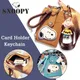 SnoAmendments-Porte-cartes portable en cuir PU pour hommes et femmes porte-clés étui pour carte
