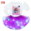 Ensemble de robe tutu d'anniversaire pour filles chemises de fête d'anniversaire robe légère