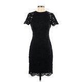 Lauren by Ralph Lauren Casual Dress Mock Short Sleeve: Black Dresses - Women's Size 2