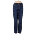 Paige Jeans - Super Low Rise Straight Leg Boyfriend: Blue Bottoms - Women's Size 29 - Sandwash