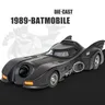 1:18 1989 Batmobile Die-cast Car con figura di Batman giocattoli per bambini e adulti nero