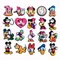 Disney Mickey Minne Set di ciondoli per scarpe in PVC accessori per Crocs accessori per fibbie fai