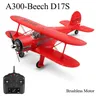 2023 nuovo WLtoys A300-Beech D17S RC aereo RTF EPP 4CH Biplane motore Brushless con LED 3D/6G