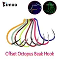 Bimoo #10 ~ #10/0 luminoso UV Offset Octopus Beak Hook W/ Extra Long Point resistenza all'acqua