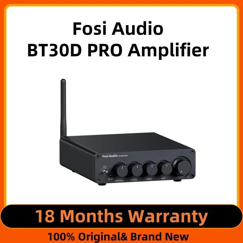 Fosi Audio Bluetooth Amplificatore di potenza audio Ricevitore audio amplificatore a 2.1 canali per altoparlante Subwoofer 165Wx2 + 350W BT30D PRO
