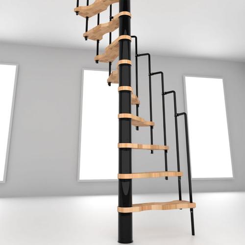 Minka Spindeltreppe Suono Buche schwarz Wendeltreppe, 120×68 cm