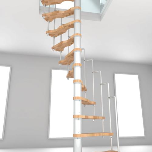 Minka Spindeltreppe Suono Buche weiß Wendeltreppe, 120×68 cm