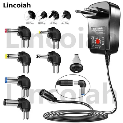 Universal-Adapter AC 100–240 V DC 3 V 4,5 V 5 V 6 V 7,5 V 9 V 12 V 30 W Multifunktions-einstellbare Image