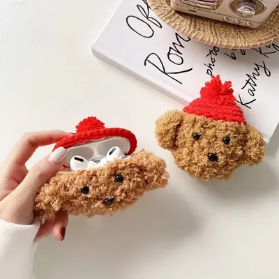 Plüsch Teddybär Fall für Apple Airpods 1 2 3 pro Bluetooth Kopfhörer Ladung Fall Schutzhülle Fällen Image