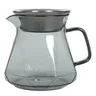 Leeseph Klarglas-Kaffees erver zum Übergießen von Kaffee und Tee-600ml hitze beständige Kaffeekanne