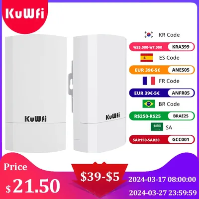 Kuwfi 2 4g Outdoor-WLAN-Router 300 MBit/s Wireless Bridge Repeater Langstrecken-Extender Punkt zu