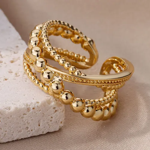 Ringe für Frauen Gold Farbe Schmuck Zubehör Vintage Dekoration Fingerring niedlichen Mini Kreuz