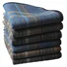 4pcs/lot Dark Plaid Handkerchief Cotton Handkerchief Classic Retro Handkerchief Bag Square Business
