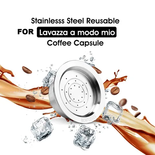 Icafilas Reusable Kaffee Kapsel für Lavazza Mio Edelstahl Kaffee Filter für Lavazza EINE Modo Mio