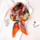 70*70cm Mode Seide Satin Haar Schal Frauen Taschentuch Gedruckt Weibliche Quadratischen Kopf Bandana