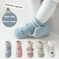 2 Pairs Lot Cartoon Newborn Floor Foot Warm Stuff Cotton Socks Children's Anti-slip Spring and