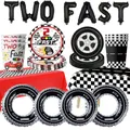 Two Fast Theme Birthday Party Decorations Tableware Boys Race Car 2nd Birthday Party Supplies Plate