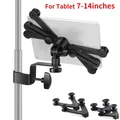7-14 inches Adjustable Tablet Holder Mount 360 Degree Swivel Clamp For Microphone Stand for Apple
