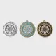 2pcs Bronze Patina Verdigris Charms Open Mandala Pattern Necklace Pendant For Necklace Jewelry