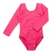 New Style Kids Pink Bright Blue Black Long Sleeve Leotard Professional Girls Ballet Gymnastics