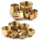 1/8" 1/4" 3/8" 1/2" 3/4" 1" Brass Hex Nipple Pipe Fittings Female x Male Thread Connect Repair
