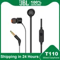 Original JBL T110 3.5mm Wired Earphones TUNE110 Stereo Earbuds Bass Headset Sports Earphones In-line