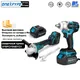 2 IN 1 Brushless Cordless Electric Impact Wrench 1/2 Inch + Cordless Impact Angle Grinder DIY Power