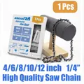 AGUDEZA 1 Pcs 4/6/8/10/12 Inch Saw Chain Mini 1/4 Guage 043" Mini Chainsaw Chain Electric Pole
