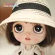 Fashion Doll House Hand-woven Straw Hat For 1/6 Doll Accessories Decoration For Blyth