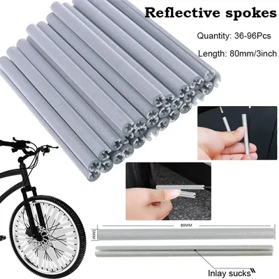 36-96pcs Bicycle Spoke Reflector Bicycle Spoke Reflector is made of reflective material for mountain and road bikes (1.9-2.4mm)
