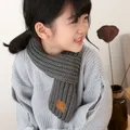 Winter Knitted Scarf For Women Kids Neckerchief Autumn Boys Girls Warmer Neck Scarf Soft