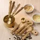 4/8Pcs Stainless Steel Measuring Cups Spoons Wooden Handle Baking Tools Coffee Measuring Spoon Set