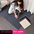 Self adhesive carpet 30x30cm living room carpet floor mat decor office carpet staircase anti-slip