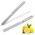 Cheese Grater & Lemon zester Stainless Steel Kitchen Grater Slicer with Non-Slip Handle Dishwasher