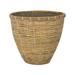 Pottery Pots Round Bamboo Cement/Bamboo Indoor Outdoor Diego Planter, Modern Bamboo Garden Decor, Natural Bamboo