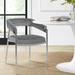 Modern Velvet Upholstered Dining Chairs with Chrome Metal Legs - 21.5"W x 20.9"D x 29.7"H