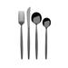 Towle Living Forged Shea Black 16 Piece Stainless Steel Flatware Set