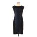 Muse Casual Dress - Sheath Crew Neck Sleeveless: Black Print Dresses - Women's Size 6