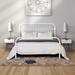 Mid-Century Modern Industrial Style Metal Bed Frame, Superior Quality Panel Bed Frame, Box Spring Needed, Full or Queen