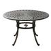 PATIO-IN 48 Patio Dining Table Cast Aluminum Bistro Table Outdoor Dining Table with 2.3 Umbrella Hole for Garden Bronze