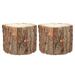 2pcs Wooden Flower Pot Natural Wood Bark Flower Bucket Flower Arrangement Bucket