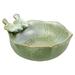 BESTONZON Ceramic Bird Feeder Bird Bath Bowl Bird Food Holder for Garden Outside Decoration
