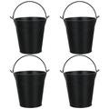 Chip Bucket Iron Planter Small Wine Cooler Storage Container Food Containers Mini Ice Metal 4 Pcs