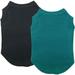 Dog Shirts Clothes Chol&Vivi Dog Clothes T Shirt Vest Soft and Thin 2pcs Blank Shirts Clothes Fit for Extra Small Medium Large Extra Large Size Dog Puppy Medium Size Dark Green and Black